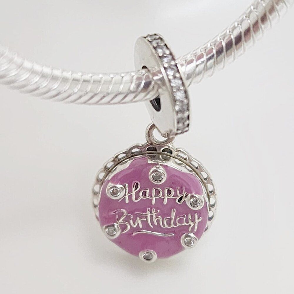 Pandora Pink Birthday Cake Dangle Charm - Picture 2 of 5